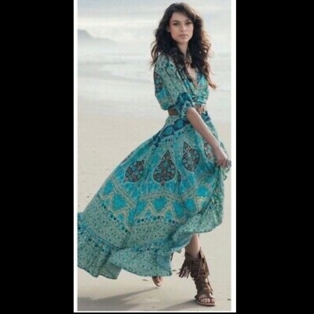 Spell Aloha Fox Wrap Dress